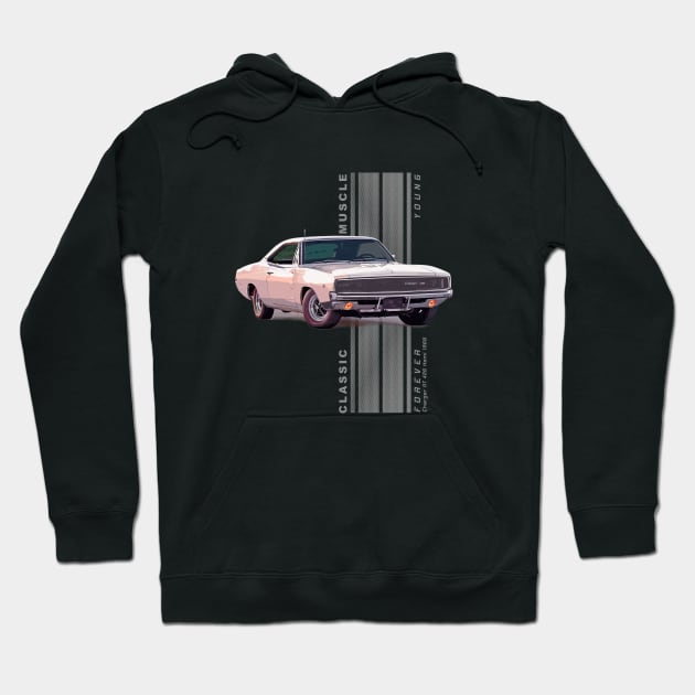 Charger RT 426 Hemi Classic American Muscle Cars Vintage Hoodie by Jose Luiz Filho